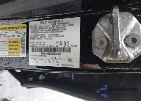 2017 Ford Fusion Se from USA, damaged, VIN 3FA6P0H97HR130819